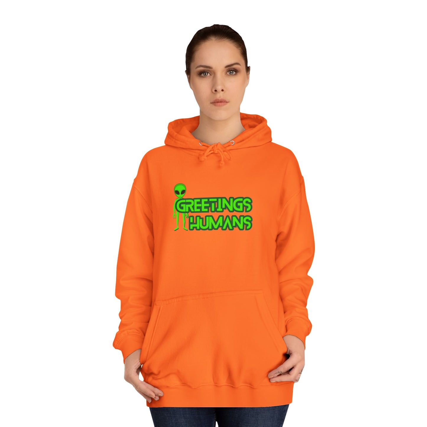 Greetings Humans Unisex College Hoodie