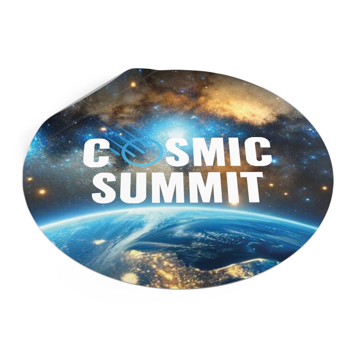 Cosmic Summit Round Vinyl Stickers