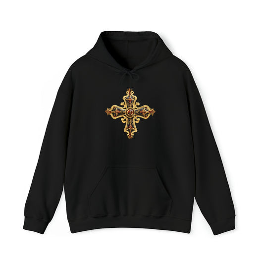 Greek Orthodox Cross Ornate Unisex Heavy Blend™ Hooded Sweatshirt