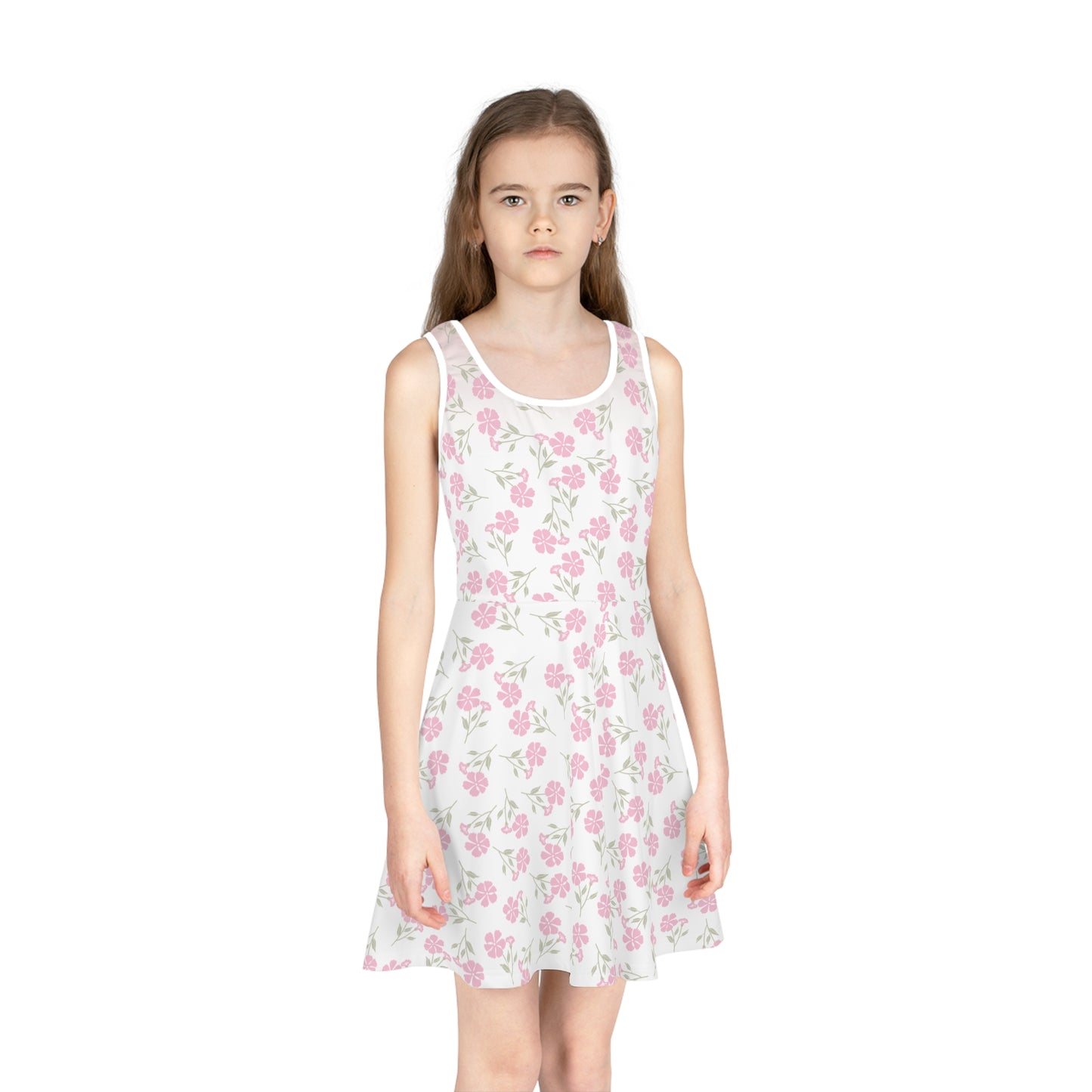 Floral Pink Girls' Sleeveless Sundress Kiki Collection