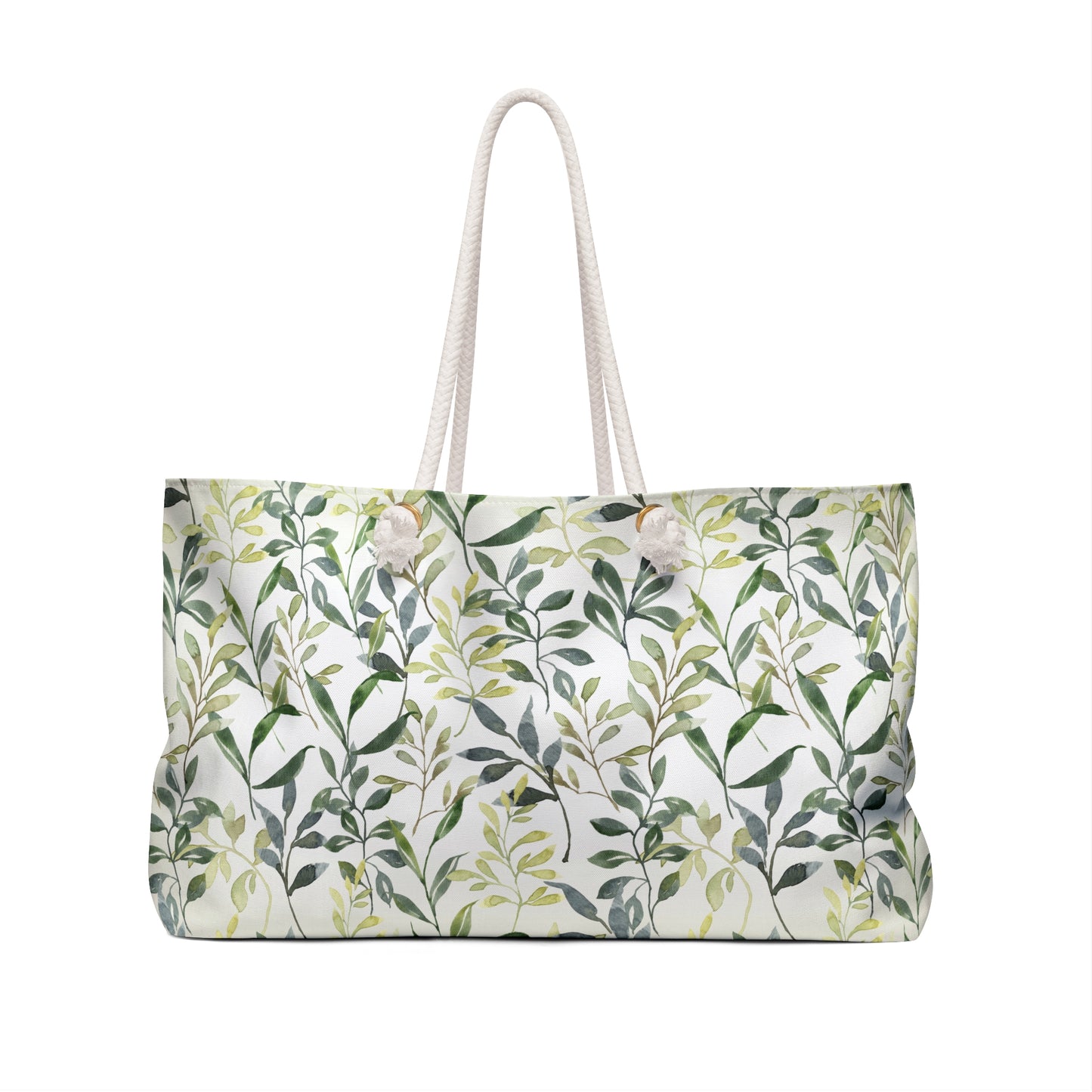 Floral Green Cream Weekender Bag