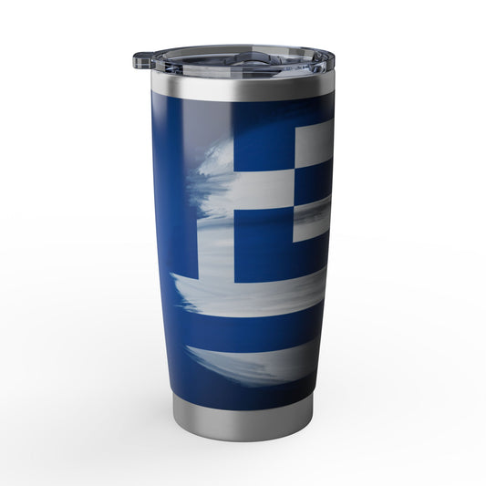 Greece Flag Map 20oz Stainless Steel Tumbler