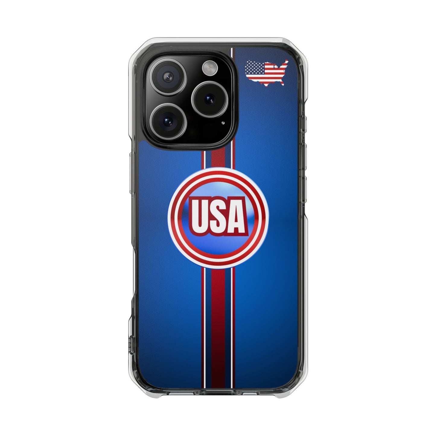 USA Magnetic Clear Impact Phone Case
