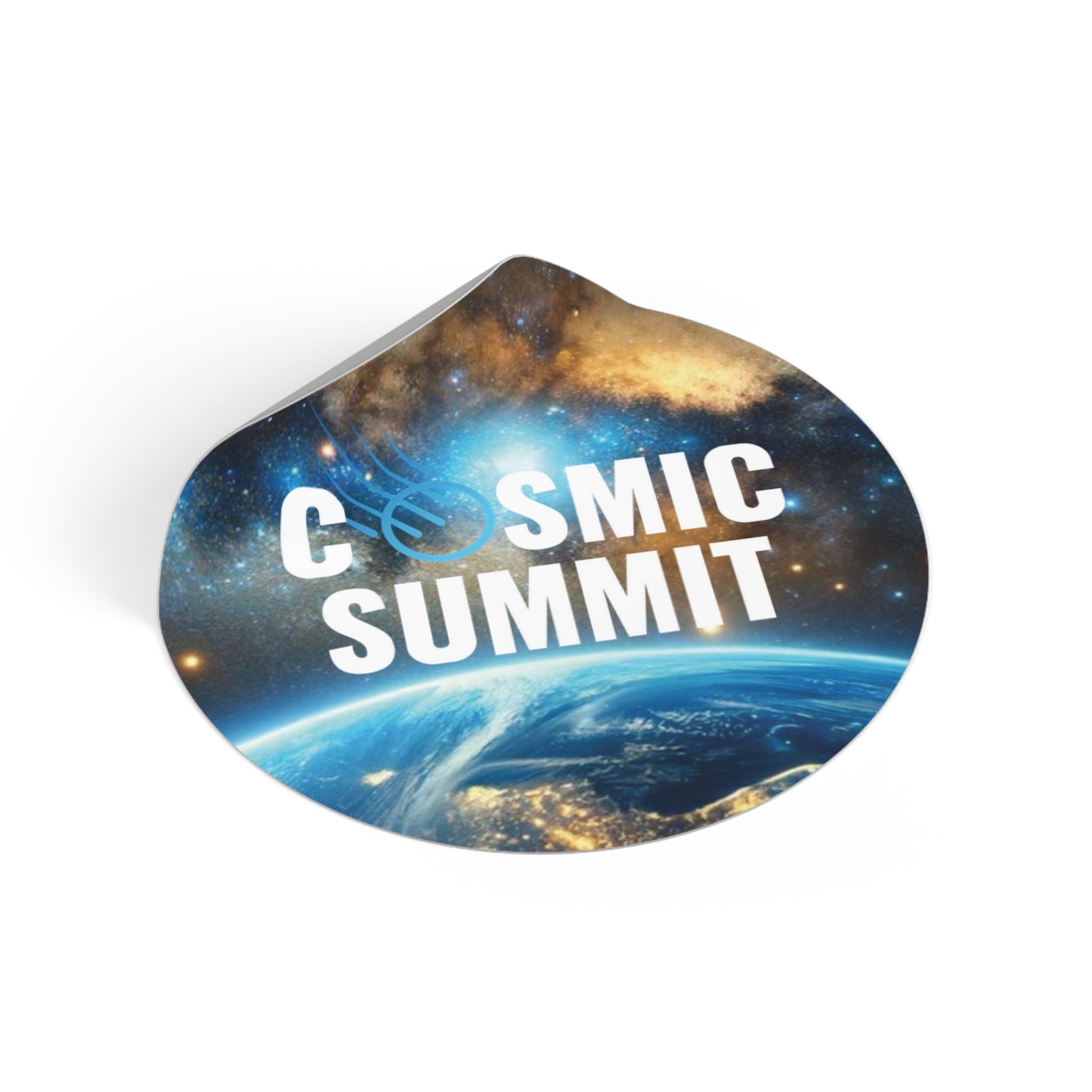 Cosmic Summit Round Vinyl Stickers