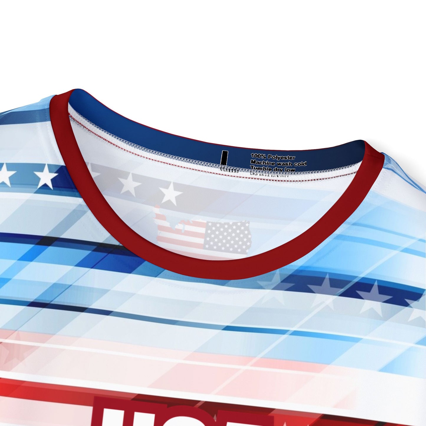 USA Soccer Jersey Blue White Red Stripes with Stars