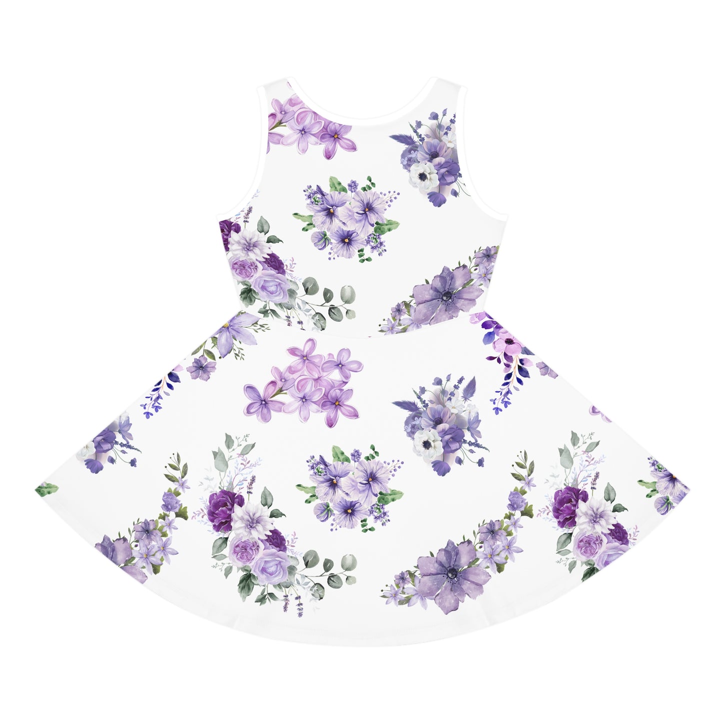 Floral Purple Girls' Sleeveless Sundress Kiki Collection