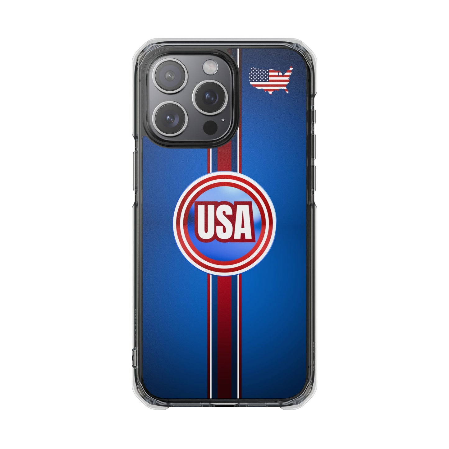 USA Magnetic Clear Impact Phone Case