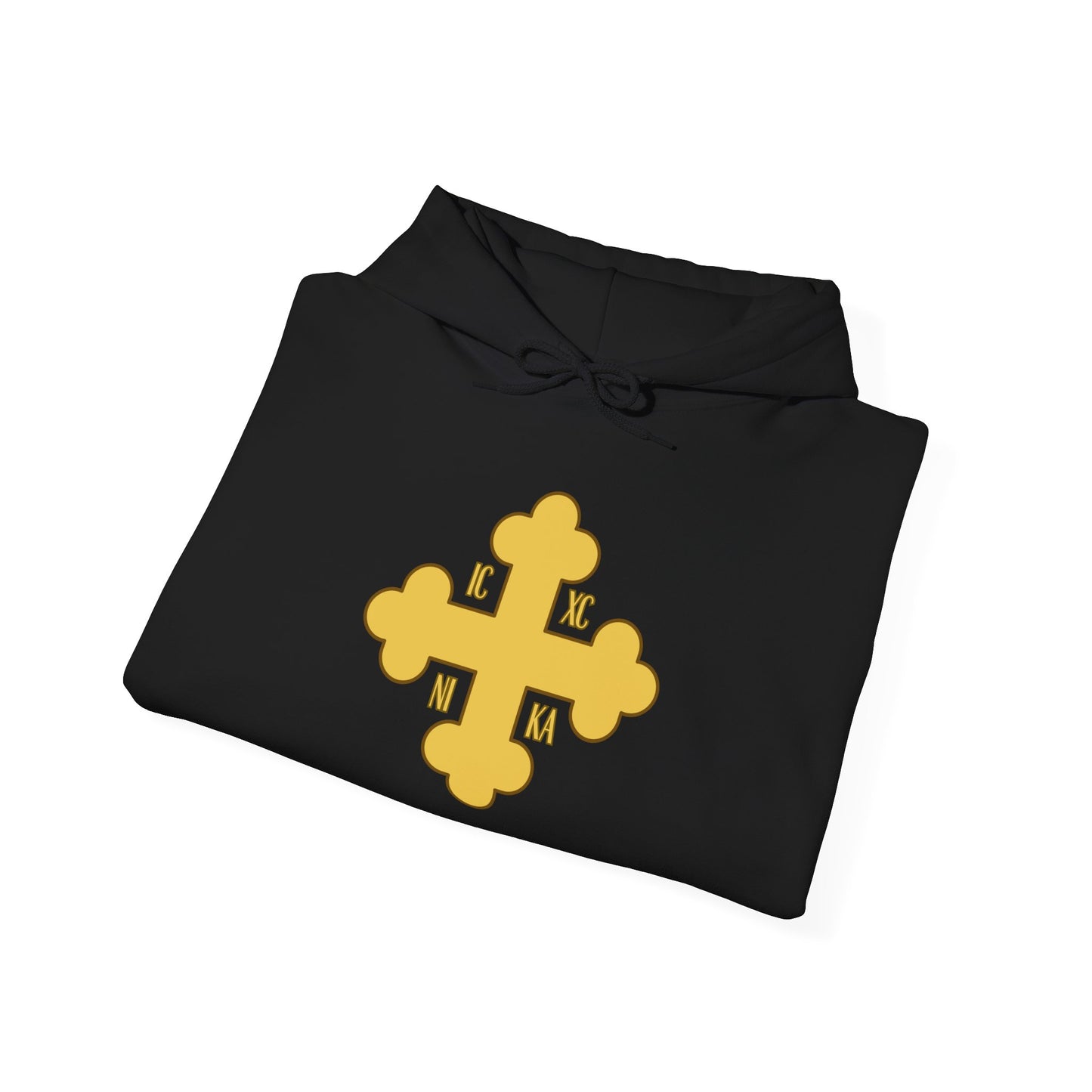 Greek Orthodox Cross Gold GOYA Unisex Heavy Blend™ Hooded Sweatshirt