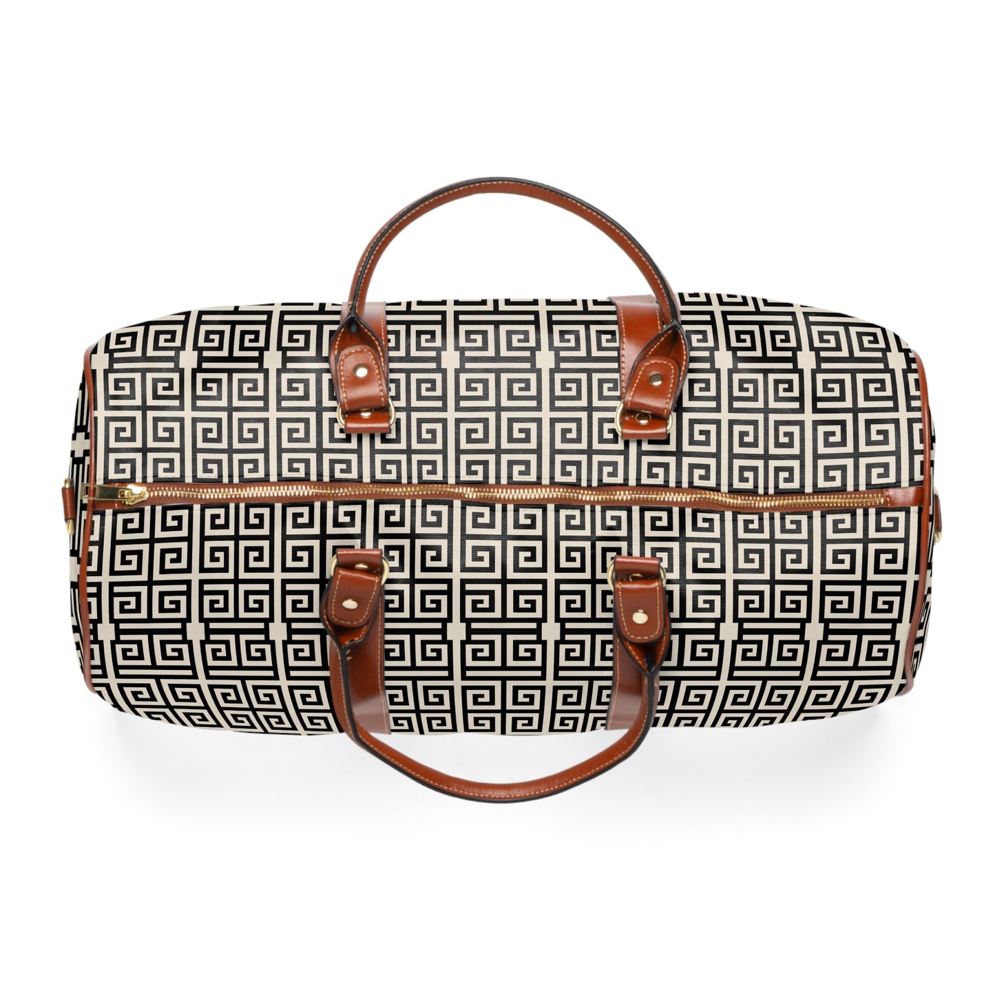 Greek Key Waterproof Travel Bag