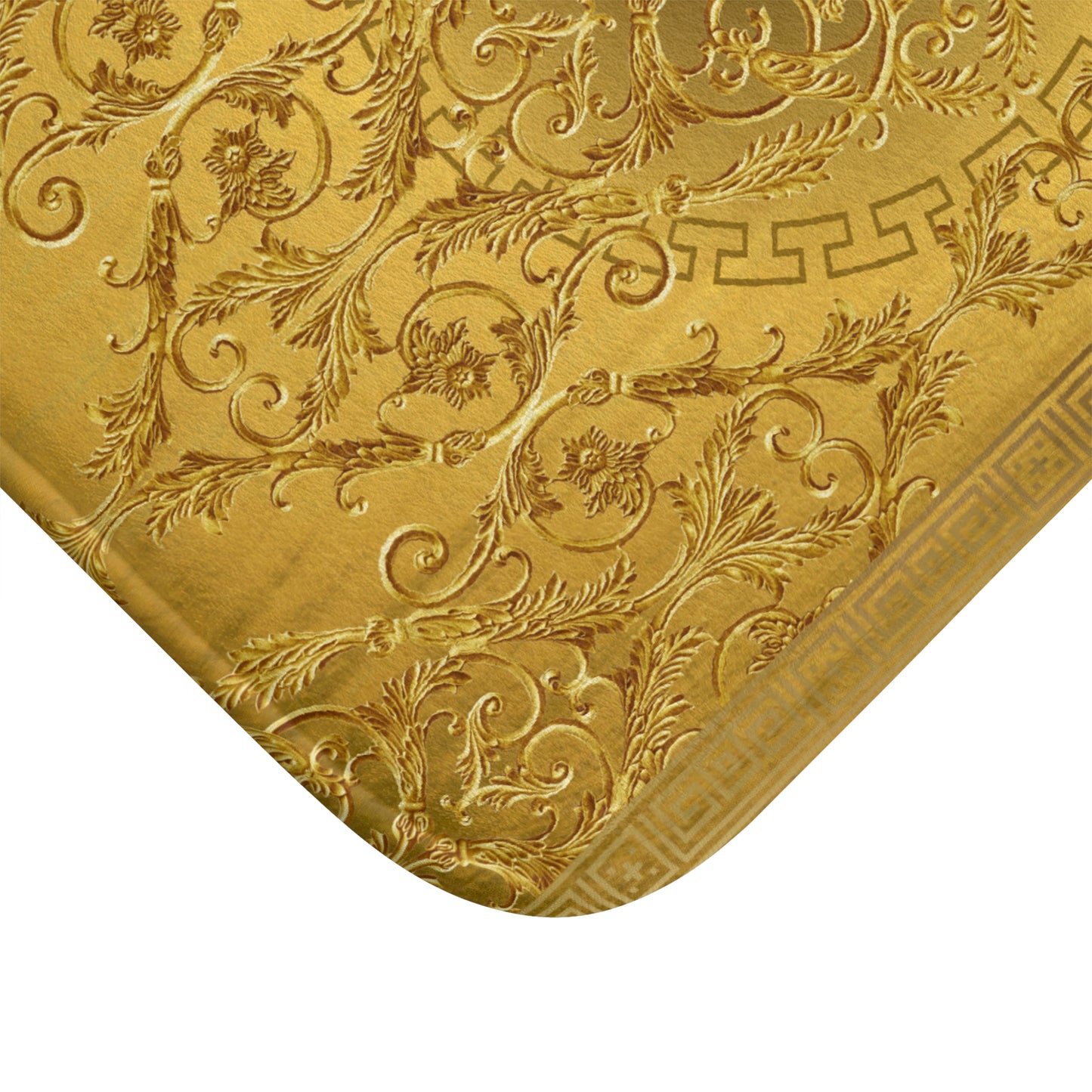 Gold Baroque Greek Key Bath Mat