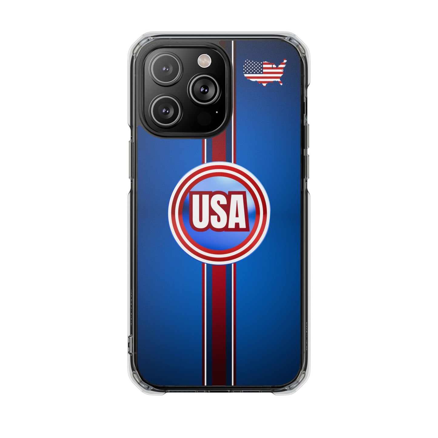 USA Magnetic Clear Impact Phone Case