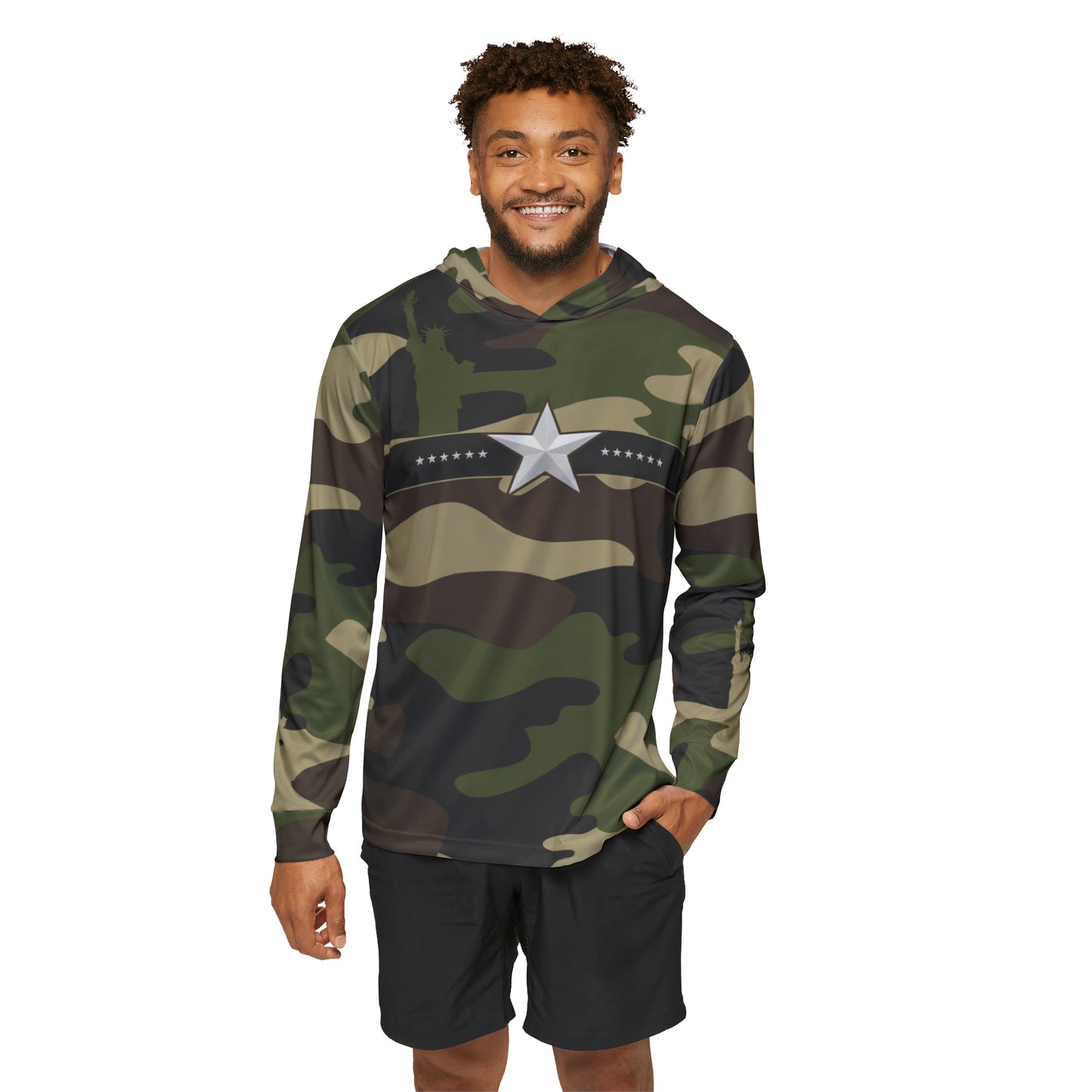 Camouflage USA Men's Sports Warmup Hoodie