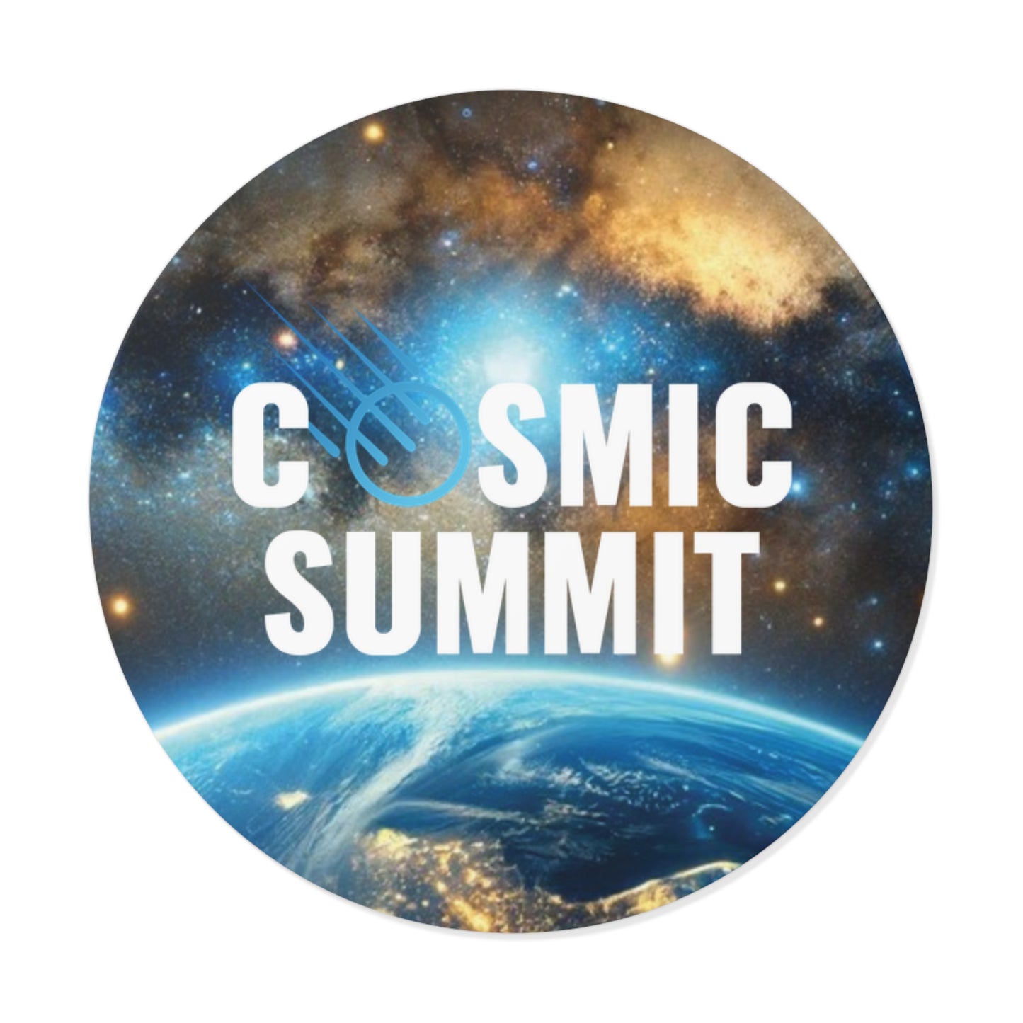 Cosmic Summit Round Vinyl Stickers