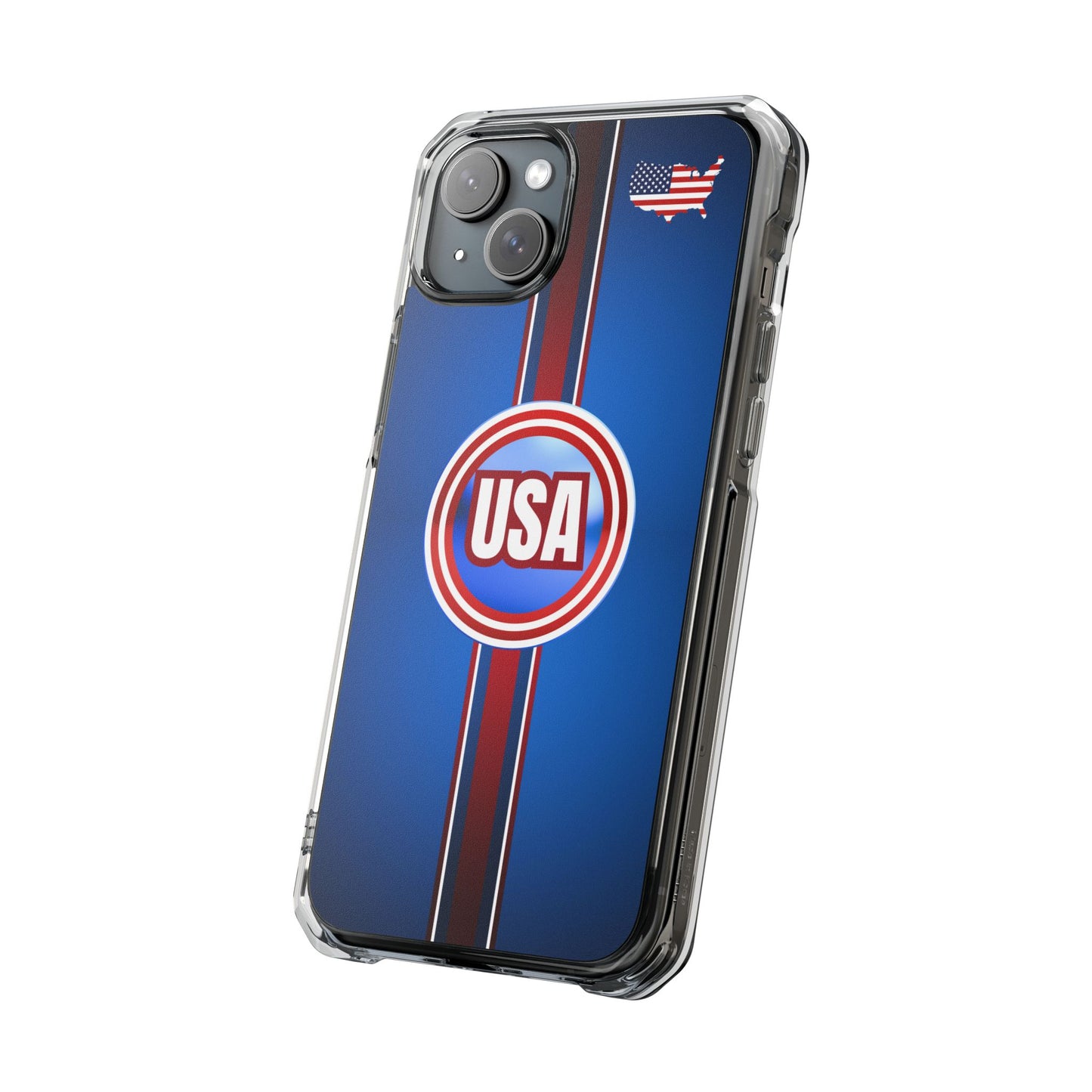 USA Magnetic Clear Impact Phone Case
