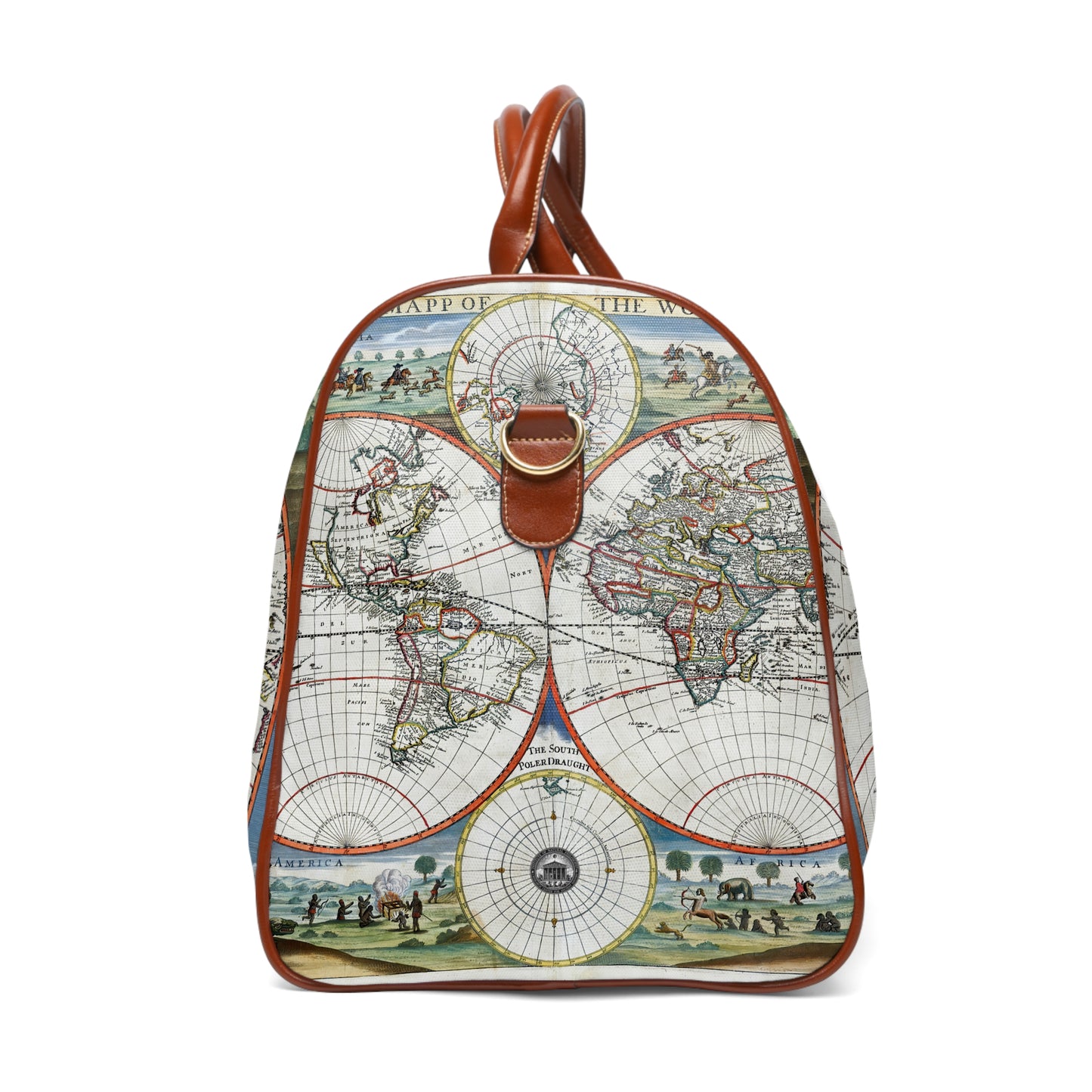 Waterproof Travel Bag 1676 New Map of the World