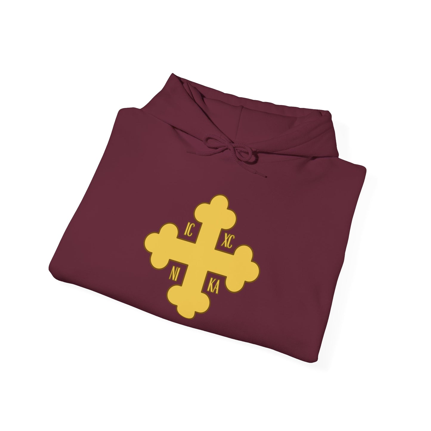 Greek Orthodox Cross Gold GOYA Unisex Heavy Blend™ Hooded Sweatshirt