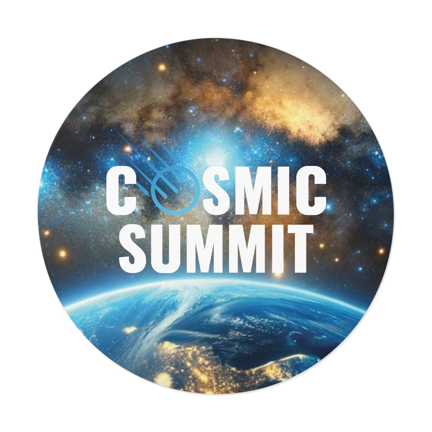 Cosmic Summit Round Vinyl Stickers