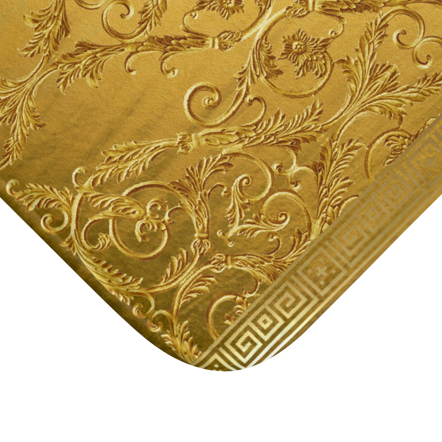 Gold Baroque Greek Key Bath Mat