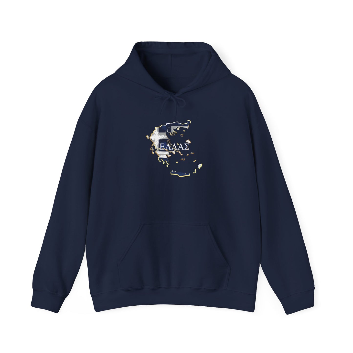 Greece Map Unisex Heavy Blend™ Hooded Sweatshirt