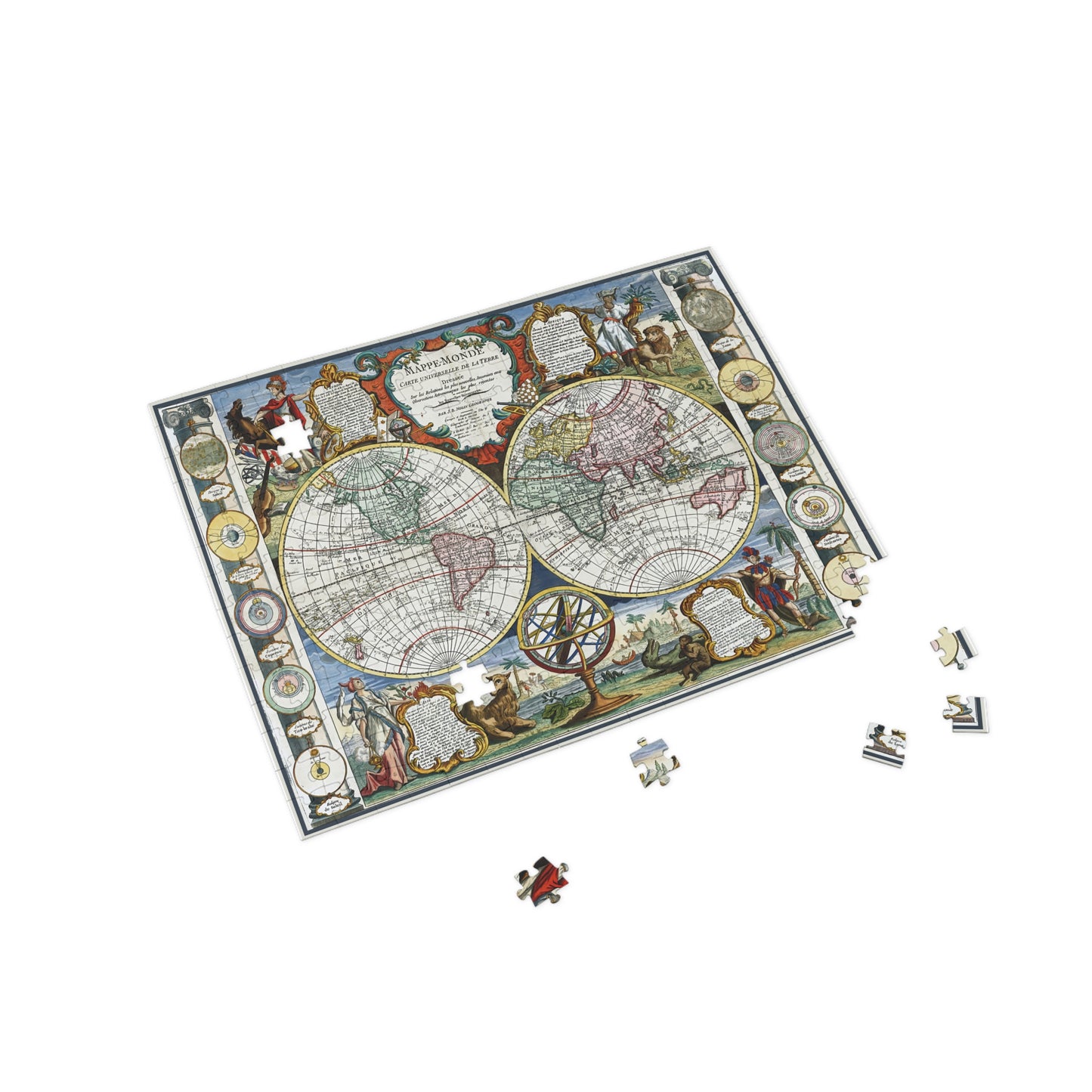 Atlas 1641 or 1791 Maps Jigsaw Puzzle (252, 500, 1000-Piece)