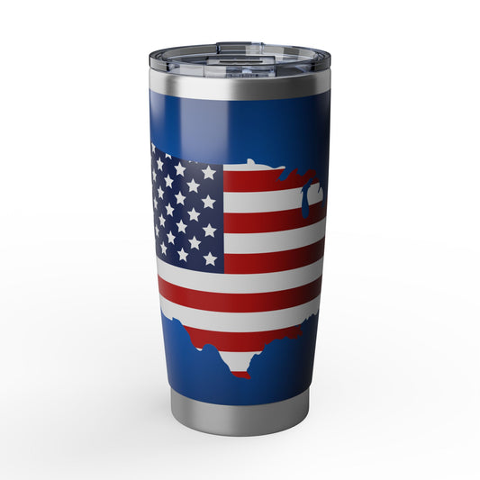 USA Flag Map 20oz Stainless Steel Tumbler