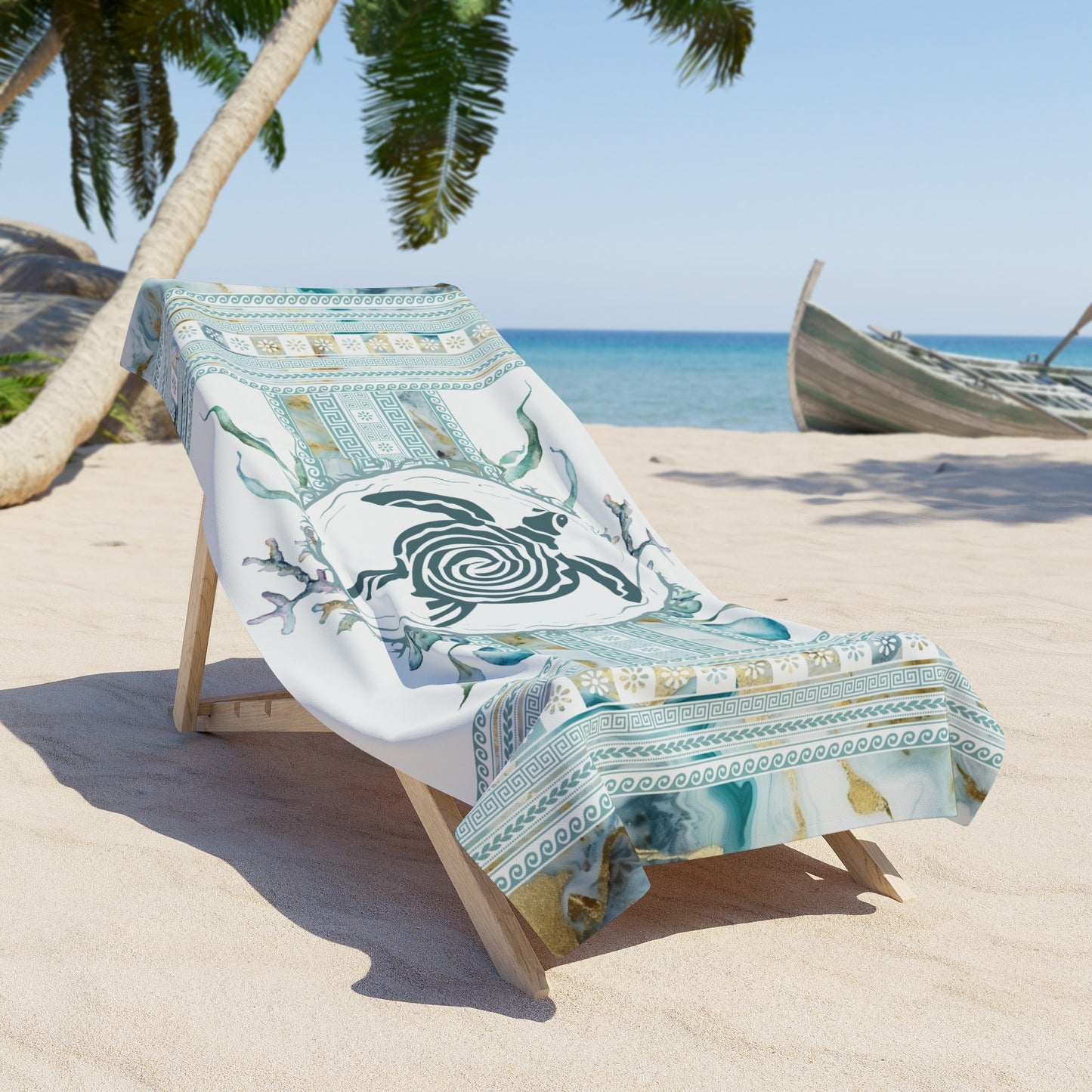 Aqua Turtle Beach Towel