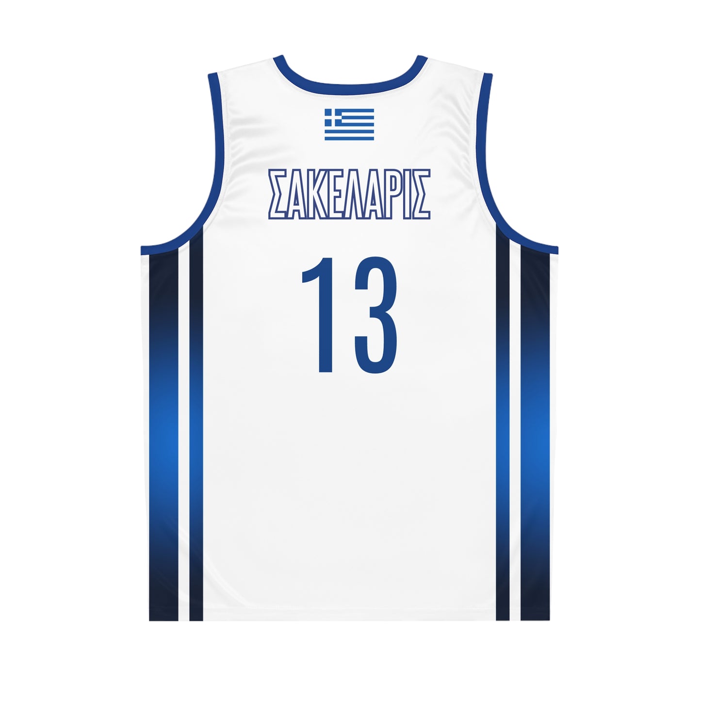 Basketball Jersey - Ellas Greece White and Blue