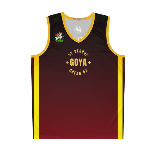 St George GOYA Maroon Yellow Basketball Jersey