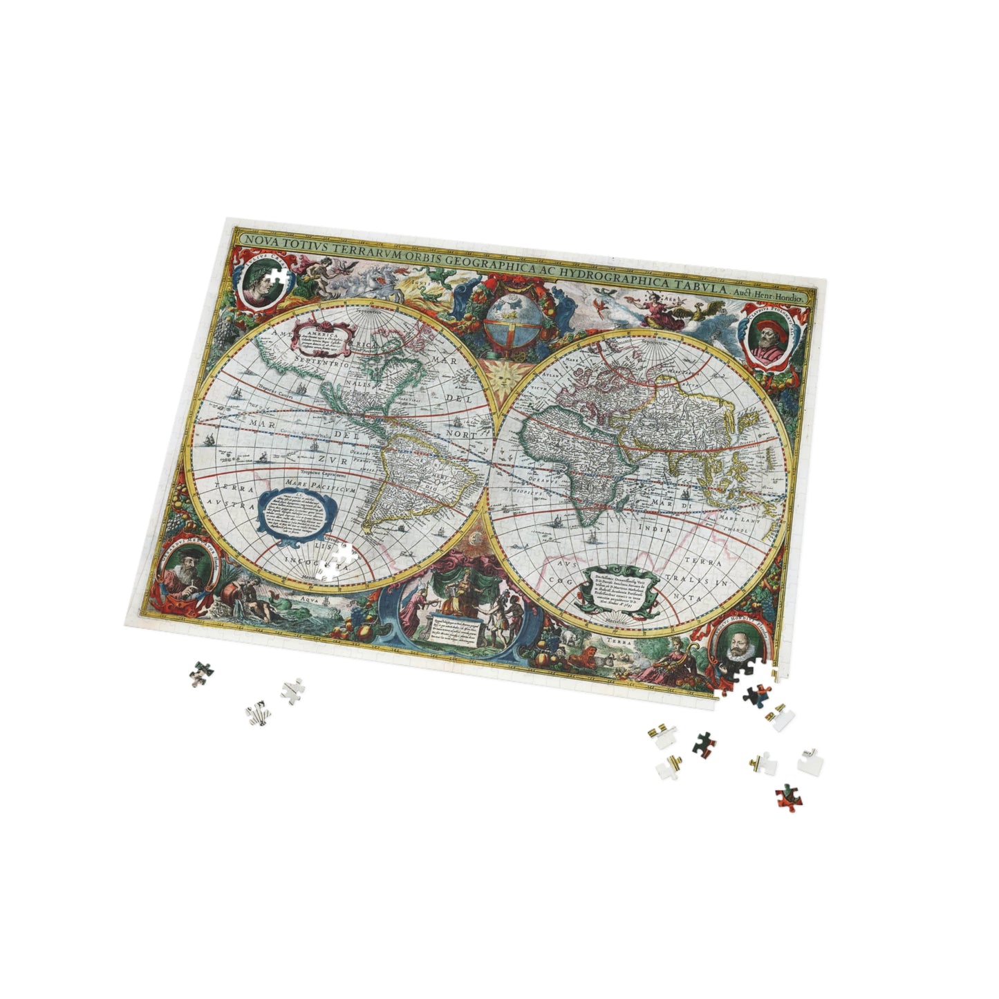 Atlas 1641 or 1791 Maps Jigsaw Puzzle (252, 500, 1000-Piece)