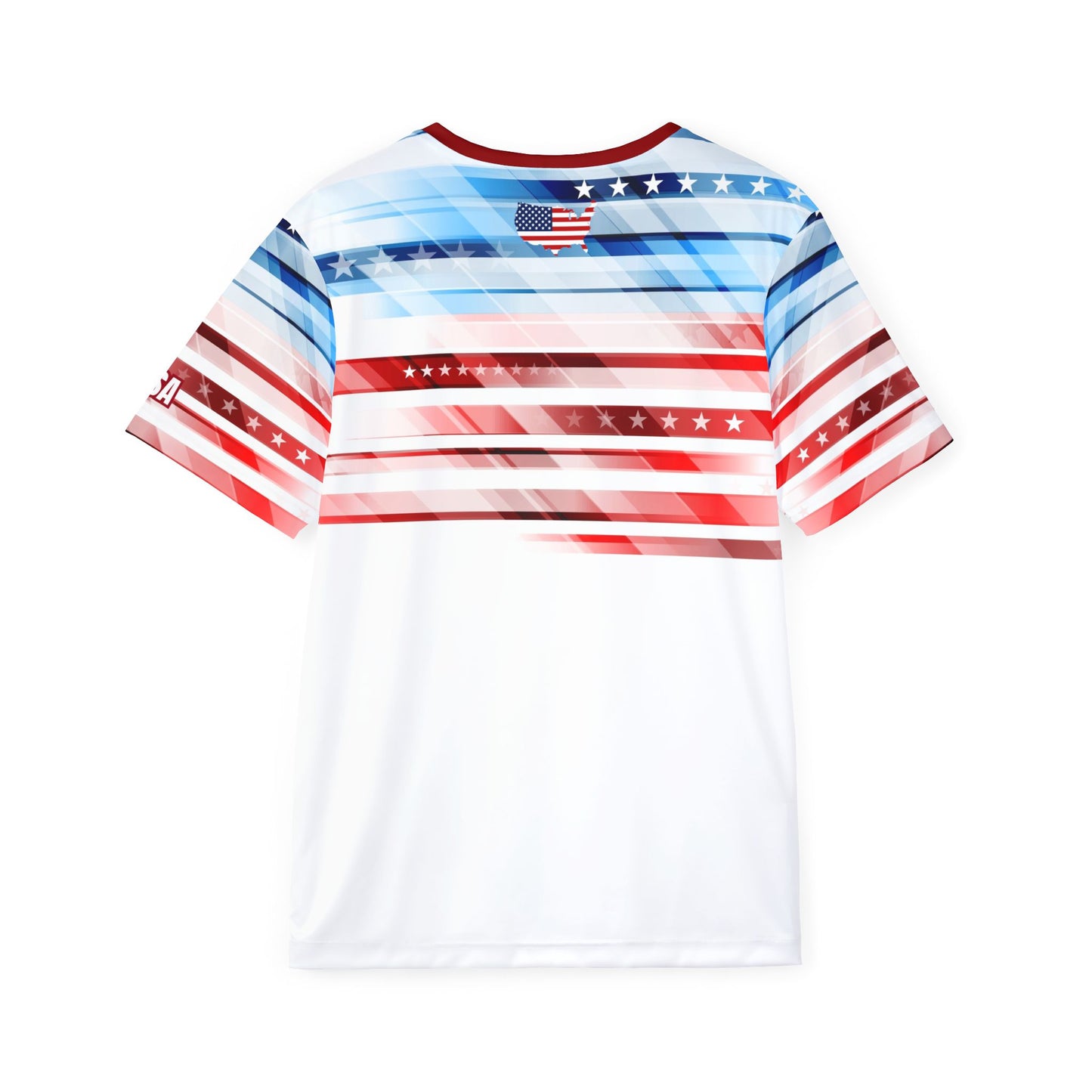 USA Soccer Jersey Blue White Red Stripes with Stars