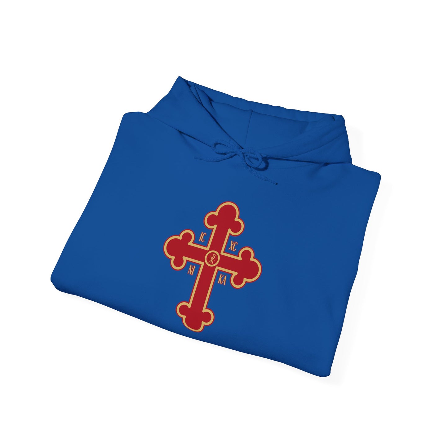 Greek Orthodox Cross Red Gold GOYA Unisex Heavy Blend™ Hooded Sweatshirt
