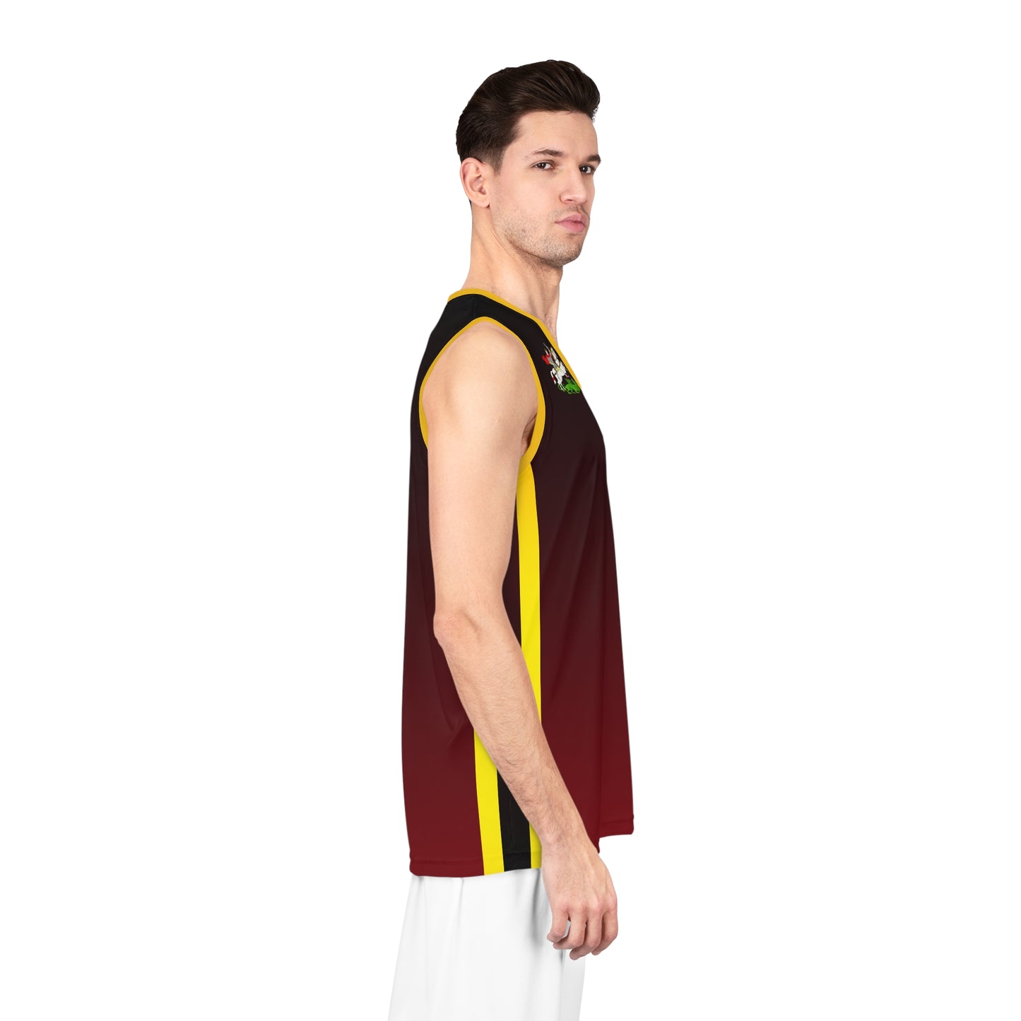 St George GOYA Maroon Yellow Basketball Jersey