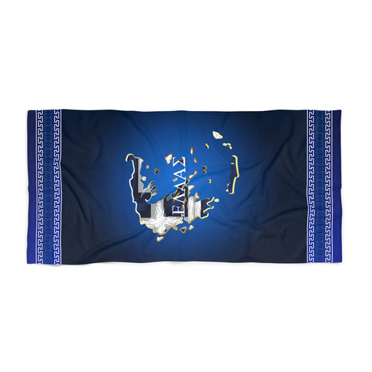 Greece Blue White Beach Towel