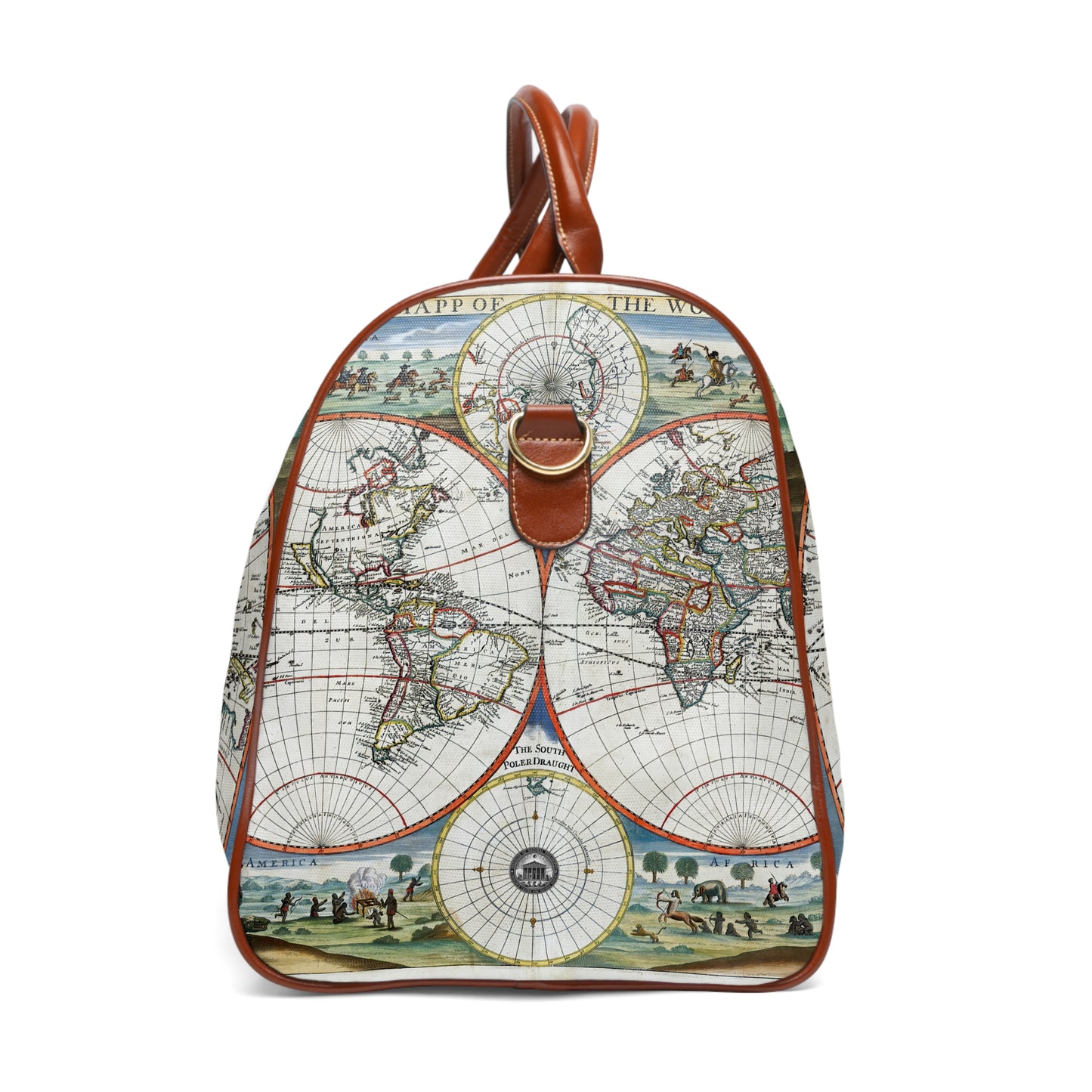 Waterproof Travel Bag 1676 New Map of the World