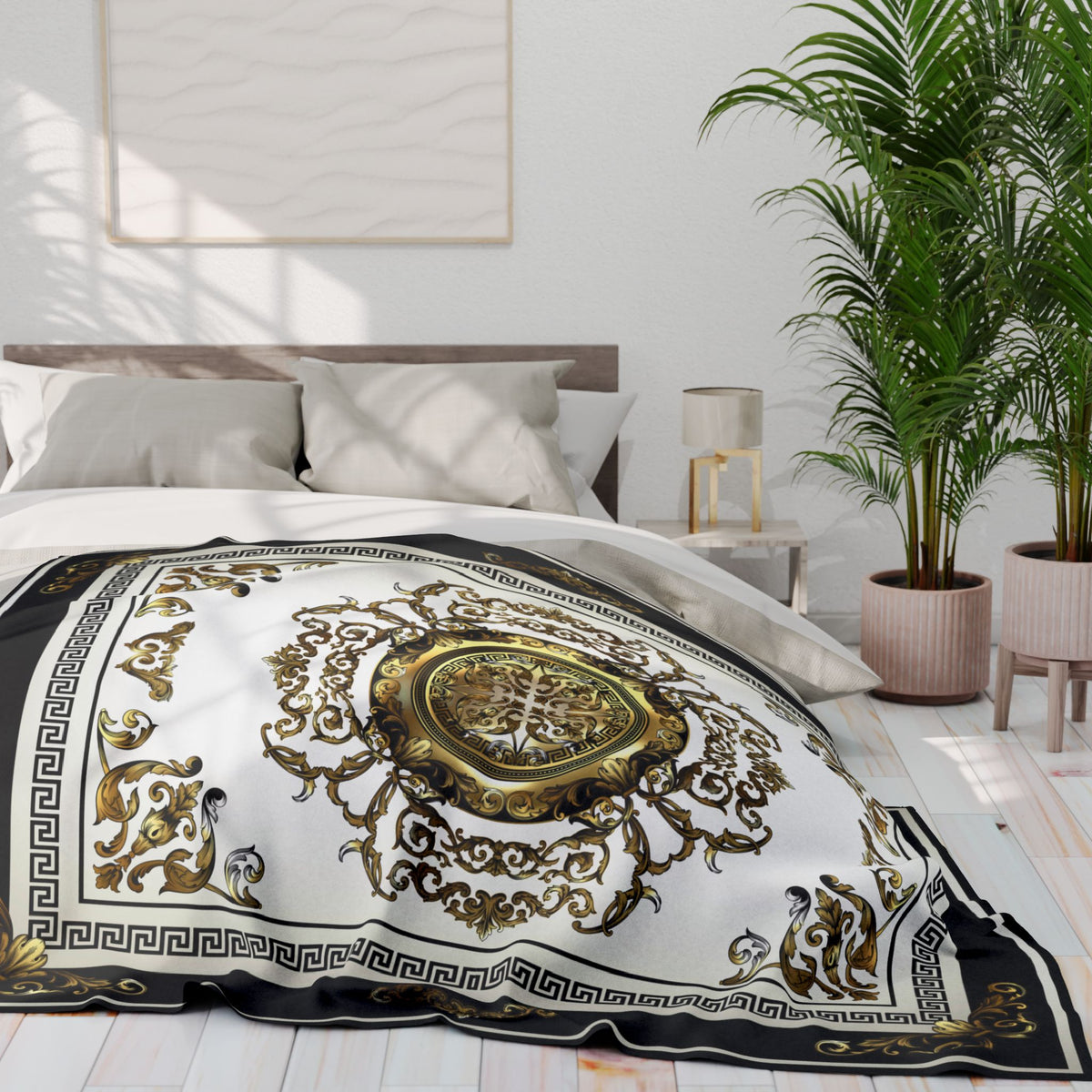 Ornate Blanket & Pillow Bundle