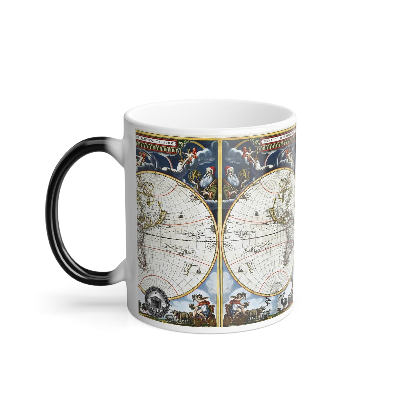 Atlas 1662 Johannes Blaeu Map - Color Morphing Mug, 11oz