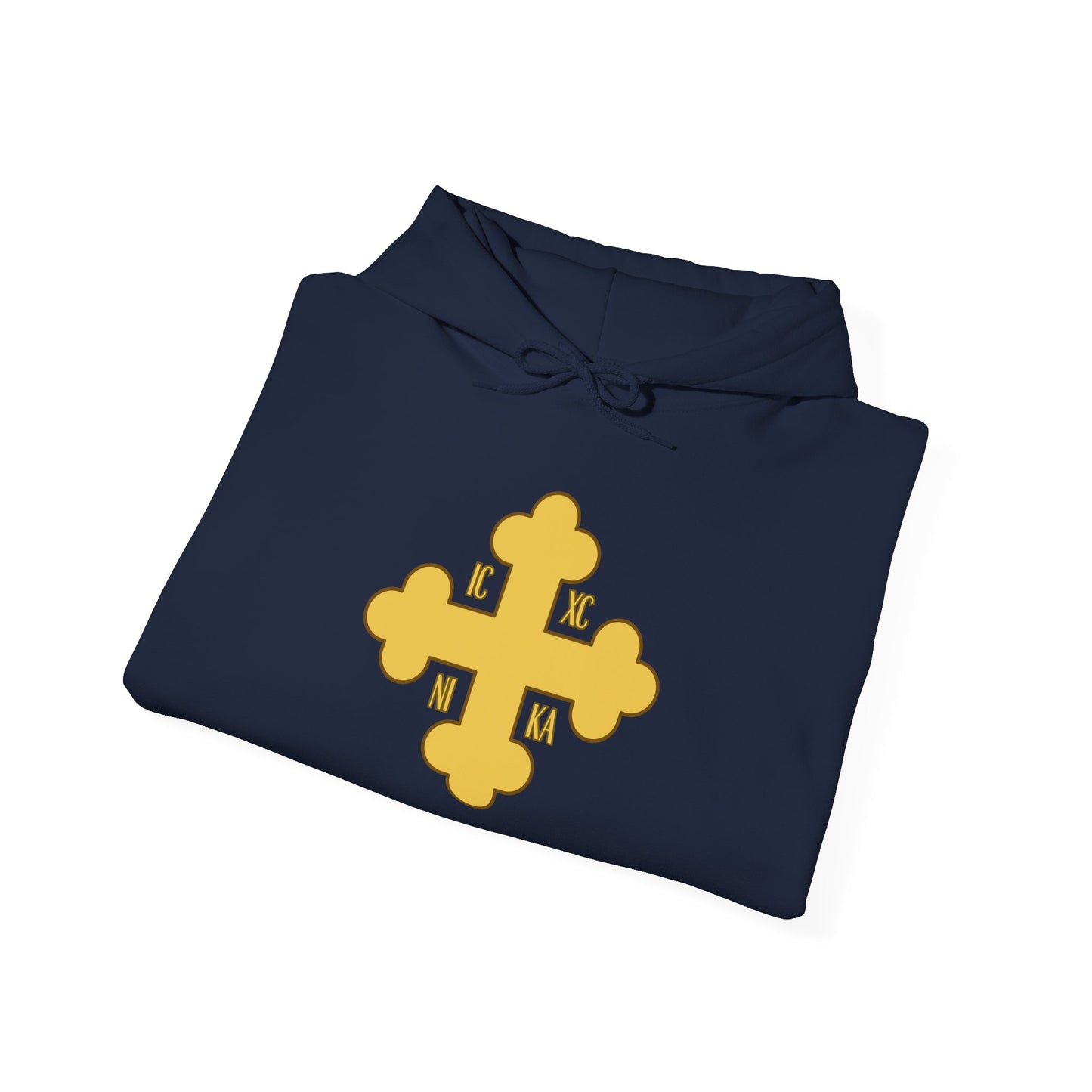 Greek Orthodox Cross Gold GOYA Unisex Heavy Blend™ Hooded Sweatshirt