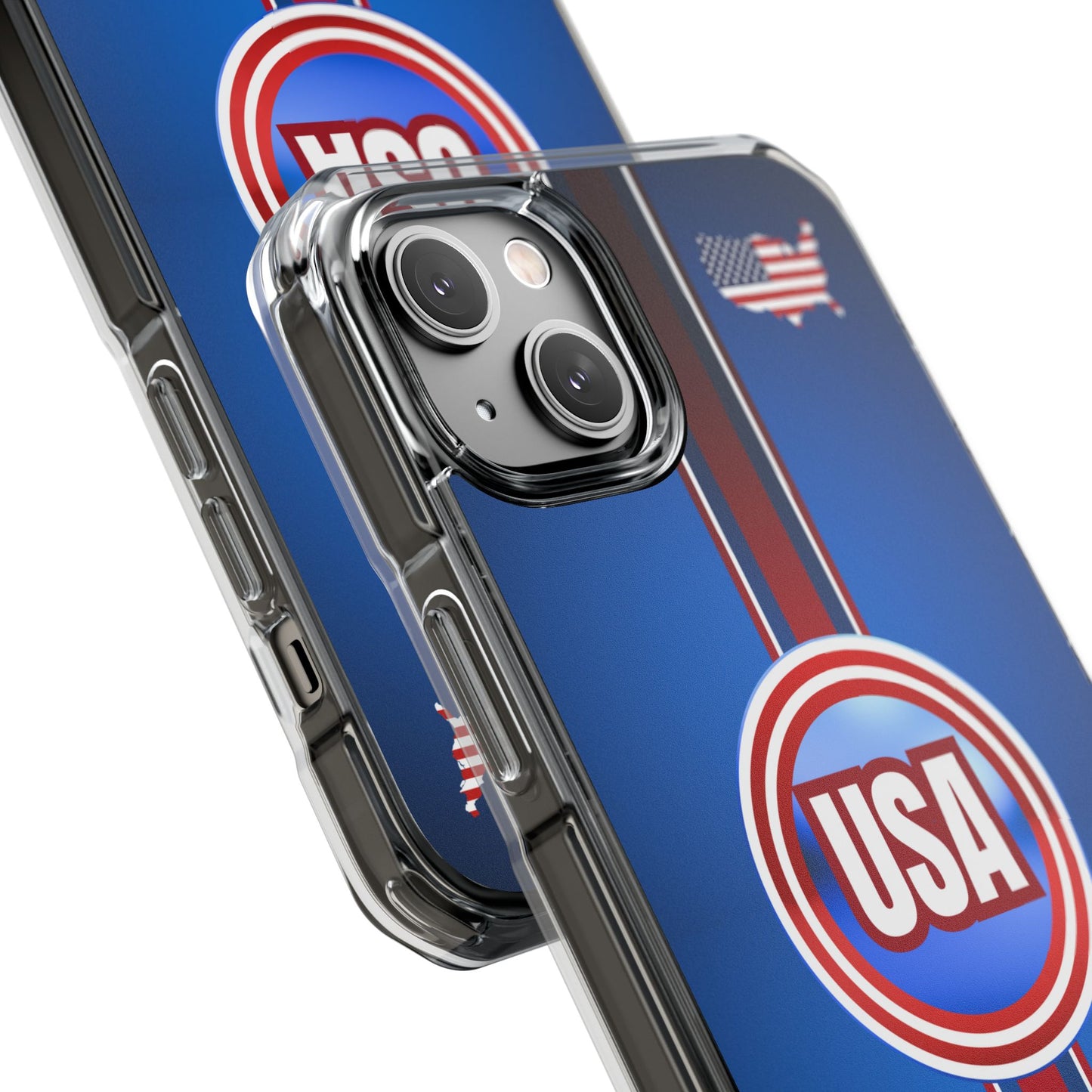 USA Magnetic Clear Impact Phone Case