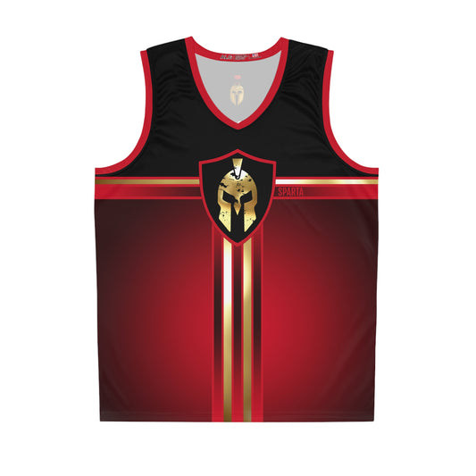 Gold Spartan Helmet Leonidas Basketball Jersey