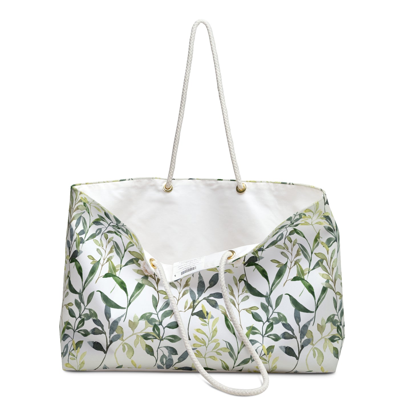 Floral Green Cream Weekender Bag