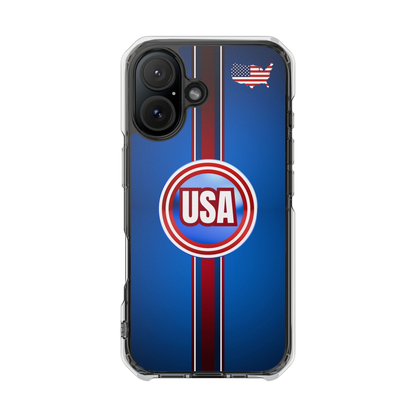 USA Magnetic Clear Impact Phone Case