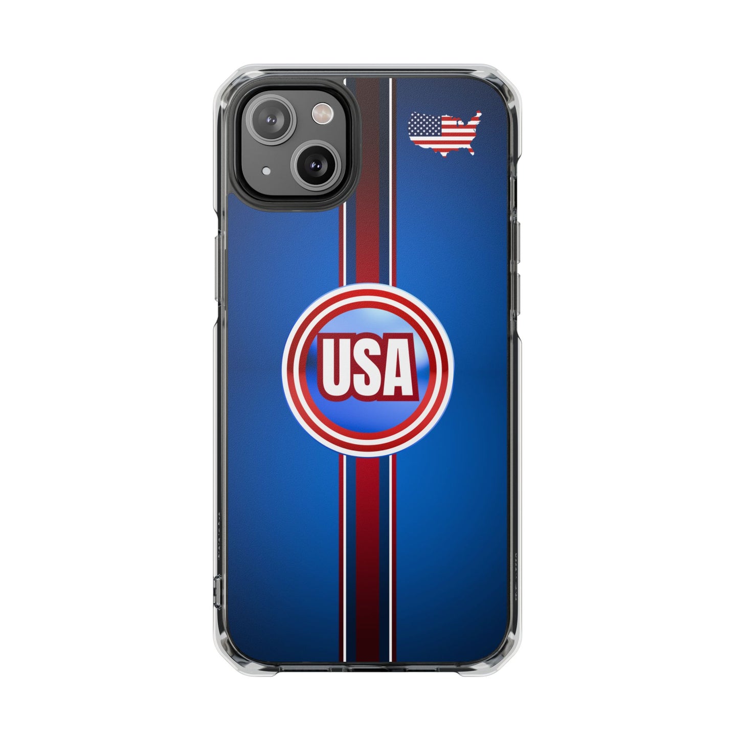 USA Magnetic Clear Impact Phone Case