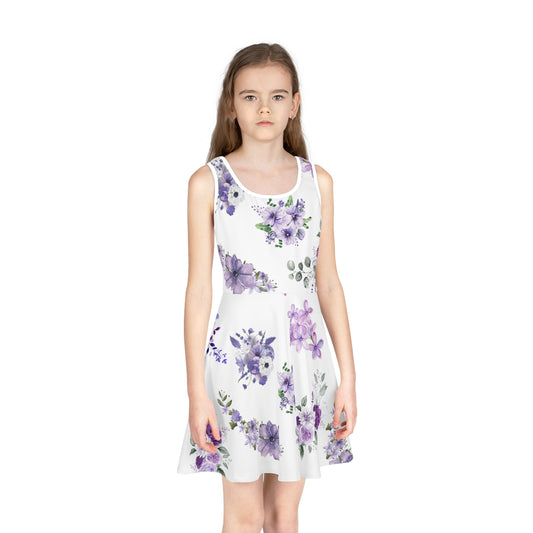 Floral Purple Girls' Sleeveless Sundress Kiki Collection