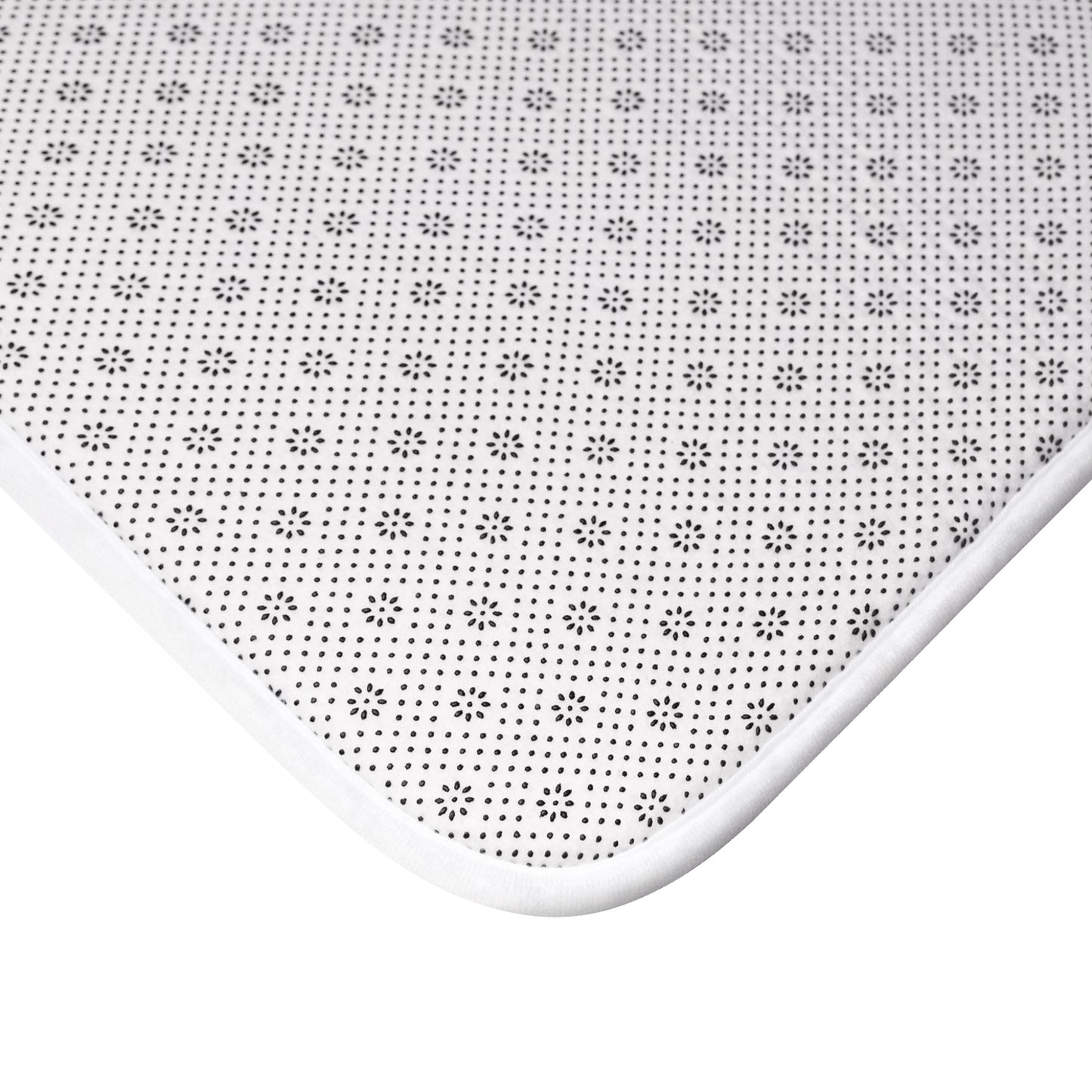 Blue White Gray Greek Key Bath Mat