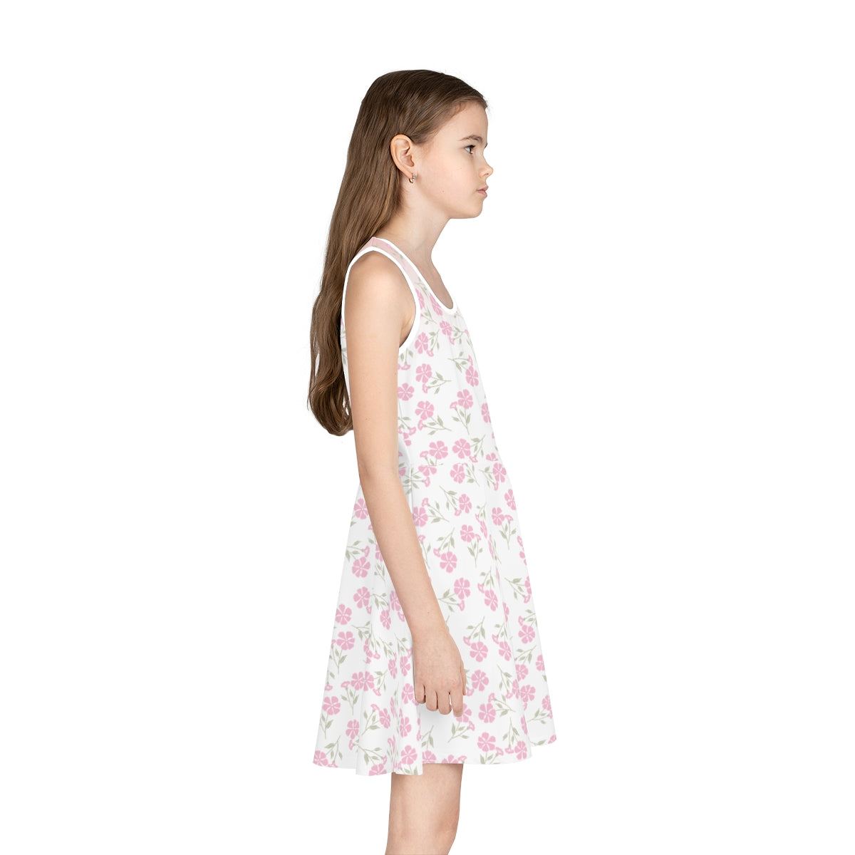 Floral Pink Girls' Sleeveless Sundress Kiki Collection