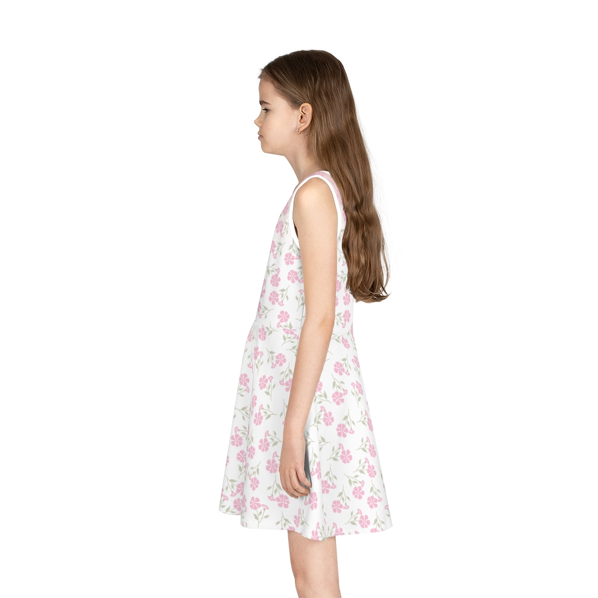 Floral Pink Girls' Sleeveless Sundress Kiki Collection