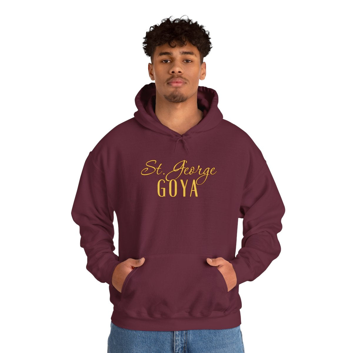 Saint George GOYA Maroon Gold Unisex Heavy Blend™ Hooded Sweatshirt