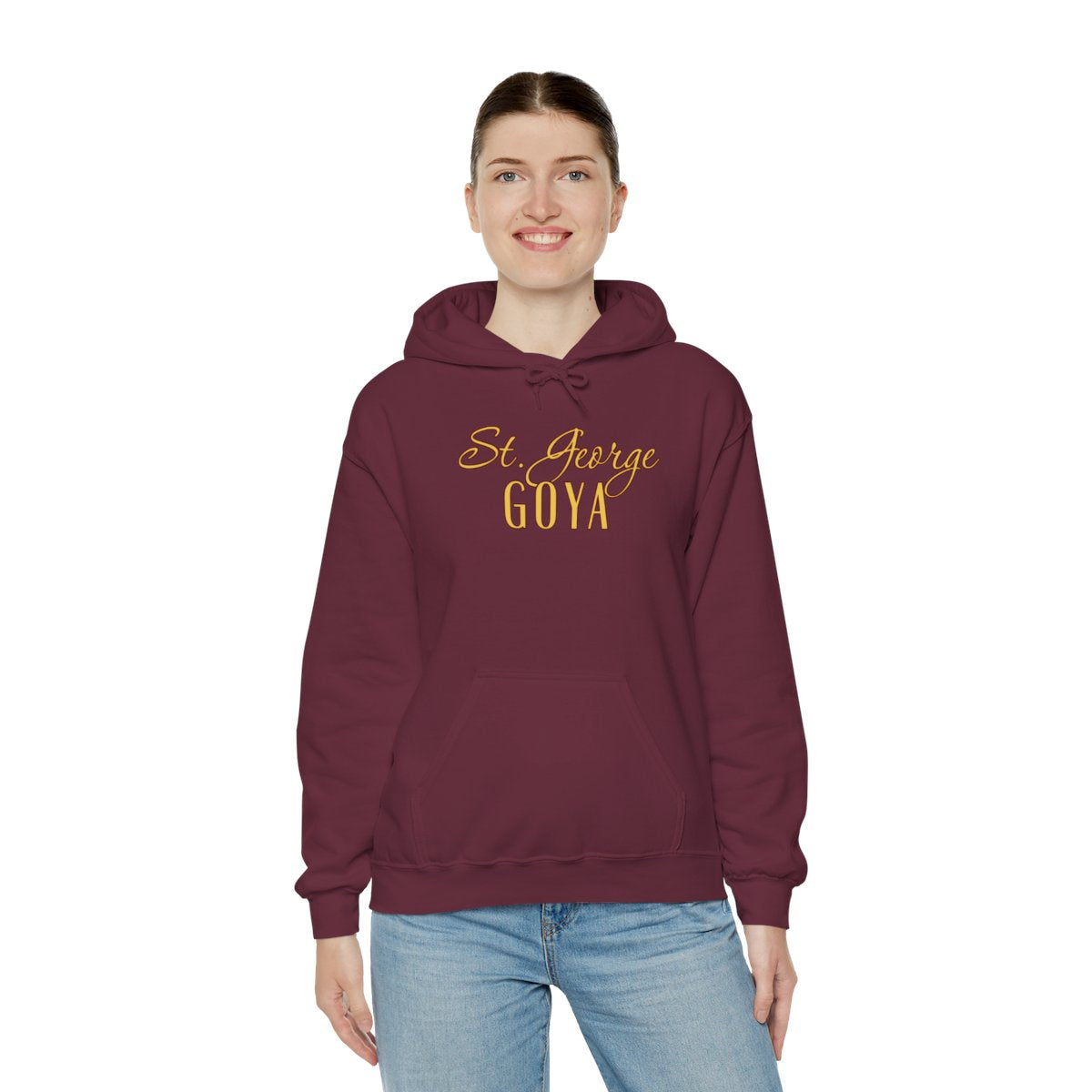 Saint George GOYA Maroon Gold Unisex Heavy Blend™ Hooded Sweatshirt
