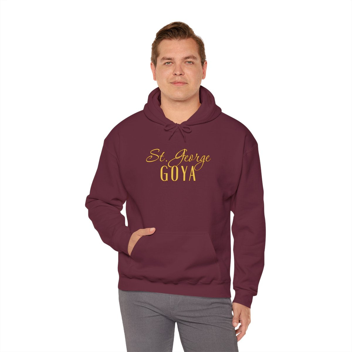 Saint George GOYA Maroon Gold Unisex Heavy Blend™ Hooded Sweatshirt