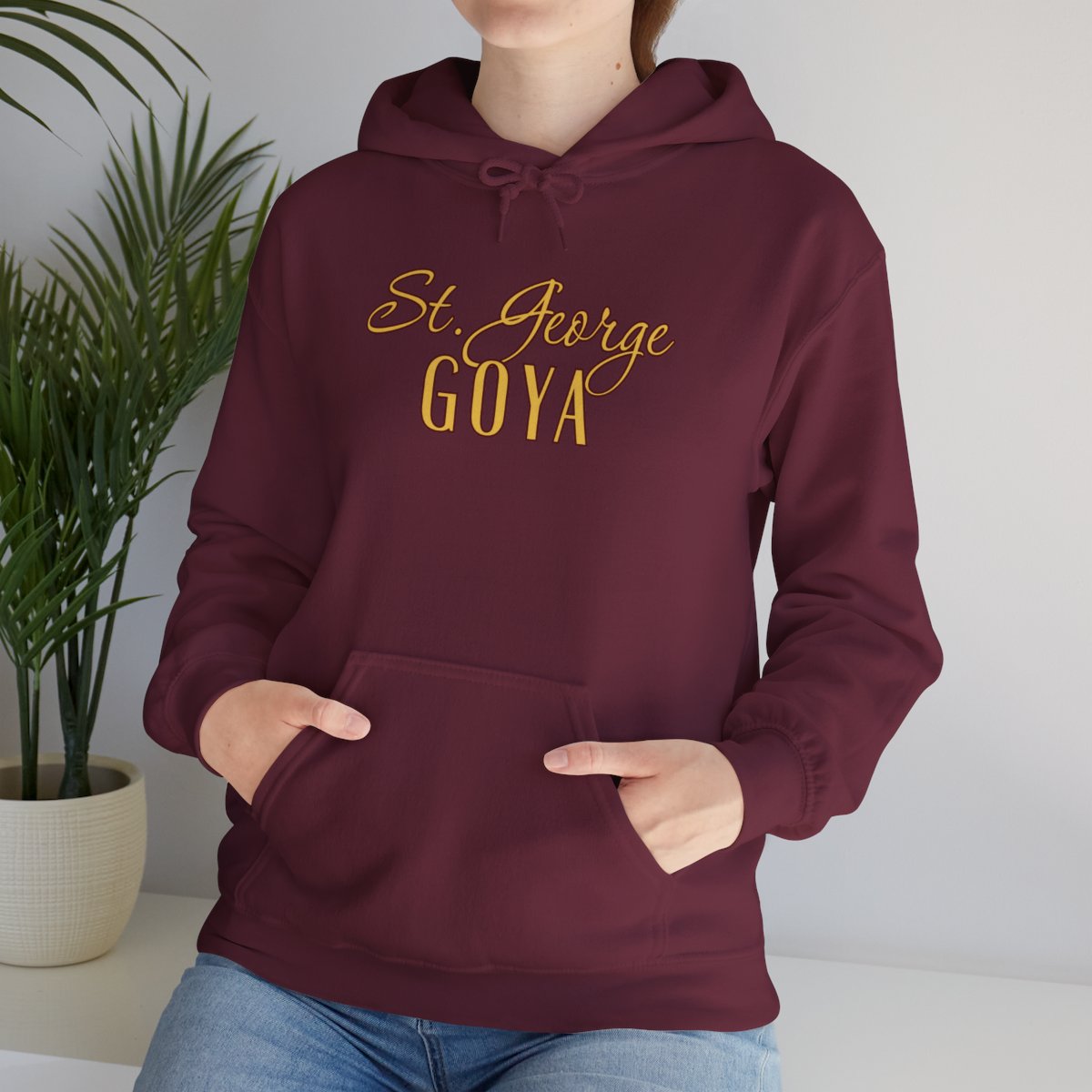 Saint George GOYA Maroon Gold Unisex Heavy Blend™ Hooded Sweatshirt